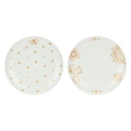 Happy Elegance set of 2 porcelain dessert plates