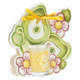 Colour Your Easter butterfly candle with flowers - pomegranate