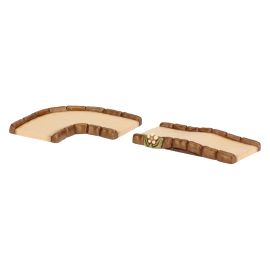 Set of 1 section of straight road and 1 bend for Traditional Nativity Scene