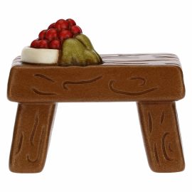 Table with fruit for the Traditional Nativity Scene