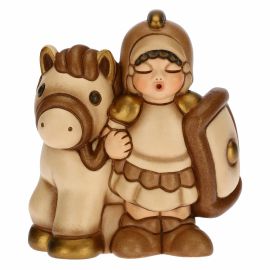 Soldato con cavallo Presepe Classico beige