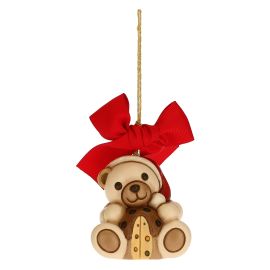 Teddy with panettone Christmas tree decoration