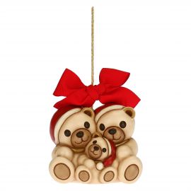 Teddy family Christmas tree decoration