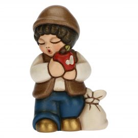 Presepe Classico child with blue apple