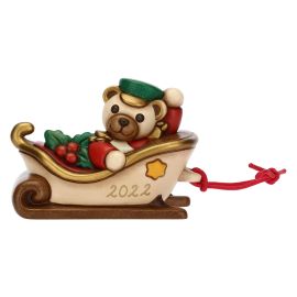 Teddy nutcracker sled, small