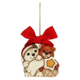 Noah Wolf and beaver with star Christmas decoration, maxi