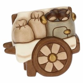 Presepe Classico ceramic cart with chestnuts