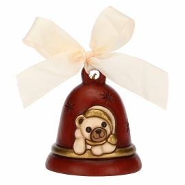 Ceramic red 2023 Limited Edition bell with Teddy