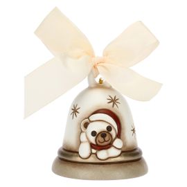 Ceramic white 2023 limited edition bell with teddy