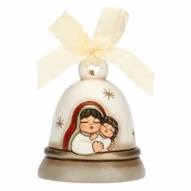 Ceramic white 2023 Special Edition bell with Mary and Baby Jesus