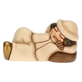 Presepe Classico ceramic sleeping shepherd champagne