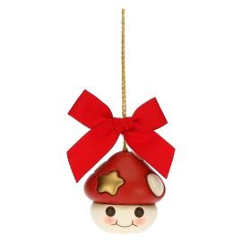 Ceramic red Ronnie Mushroom Christmas tree decoration, small