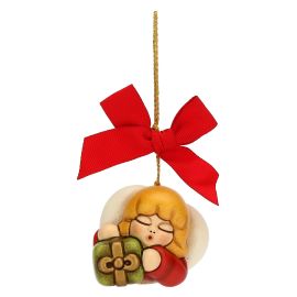 Ceramic Shaila Queen of the Fairies with gift Christmas tree decoration, small