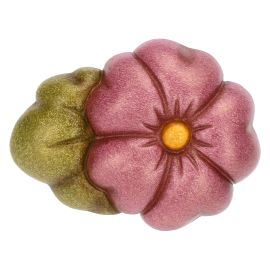 Magnete con fiore di malva in ceramica Florianne
