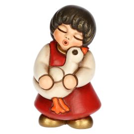 Presepe Classico Ceramic girl with goose