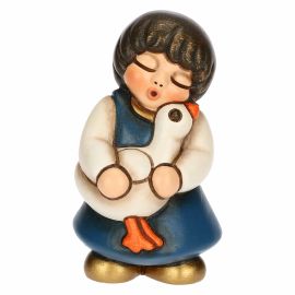 Presepe Classico Ceramic girl with goose