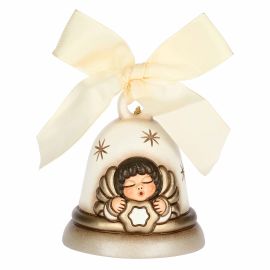 Campanella Limited Edition 2024 con angelo in ceramica, bianco
