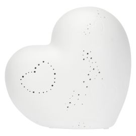 Heart-shaped ceramic lamp