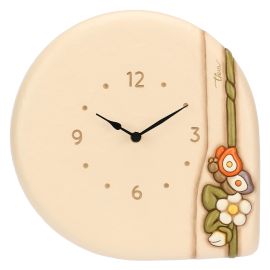 Country Bloom ceramic butterfly and flower wall clock