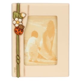 Country Bloom ladybug ceramic photo frame, medium