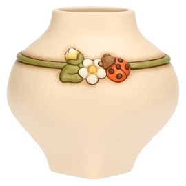 Country Bloom ladybug ceramic vase, medium
