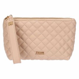 Pochette in ecopelle trapuntata, rosa