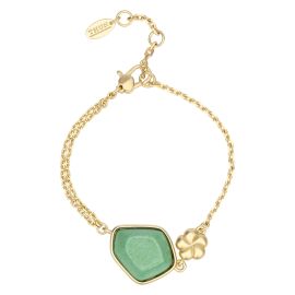 Bracelet with ceramic stone and flower