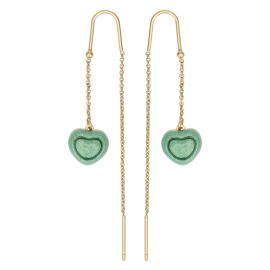 Heart pendant earrings