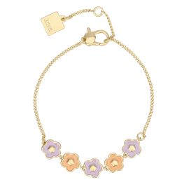 Bracelet with enamelled flowers