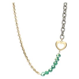 Heart and bead necklace