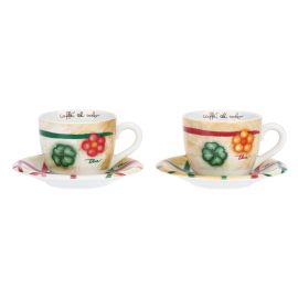 Conf 2 tazze colazione in porcellana Codette