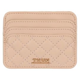 Small faux leather card holder, pink