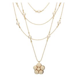 Necklace "Old classic" with white marguerite