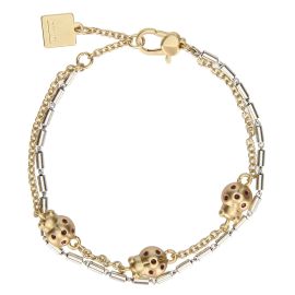 Bracelet with ladybird and rhinestones