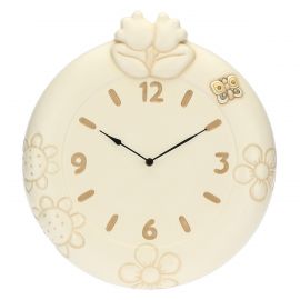 Elegance wall clock with lily of the valley
