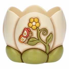 Übertopf weiß mit Schmetterling Fiori e Fantasia