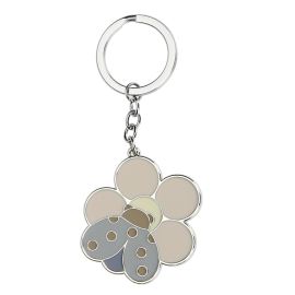 Enamelled metal Girls’ key chain with four-leaf clover and Ella ladybird