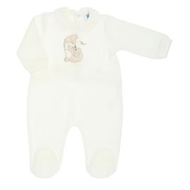 Milk white chenille romper suit