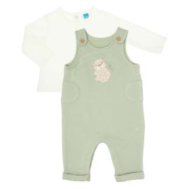 THUN & OVS T-shirt and dungarees set with beaver (3-6 months)