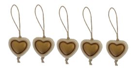 Set 5 Segnaposto Cuore