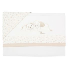 Set mit Laken und Kissenbezug Teddy und Engel