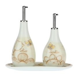 Set olio e aceto Elegance con vassoio