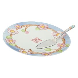 Fiori Di Pesco multipurpose plate with cake slice