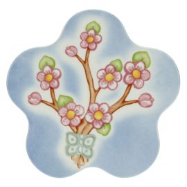 Fiori Di Pesco porcelain flower-shaped trivet