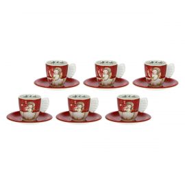 Set of 6 Dolce Natale coffee cups