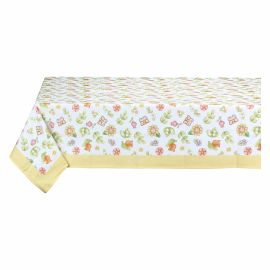 12-Place Country tablecloth with yellow border