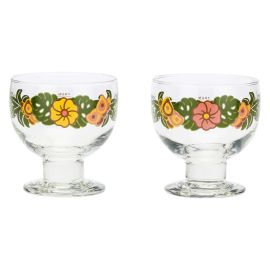 Set of 2 We Are Jungle small glass bowls