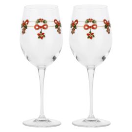 Set of 2 Magico Natale wine glasses