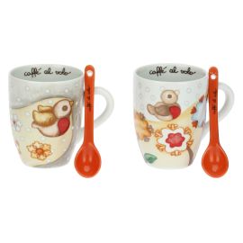 Set mit zwei Henkelbechern und Teelöffeln Regali d'inverno