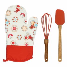 Regali d’inverno set of oven glove and serving spoons